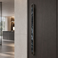 Manija de Puerta de Lujo Personalizada de Mármol y Acero Inoxidable 304, Bronce Antiguo, para Entrada de Villa, Puerta de Madera de Hotel, Puerta Principal de Tienda