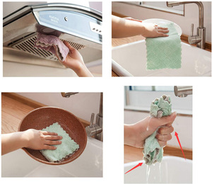 Paños de cocina para el hogar, <span class=keywords><strong>toalla</strong></span> de limpieza de cocina de <span class=keywords><strong>microfibra</strong></span>, trapos de limpieza de cocina absorbentes - Product Image 4