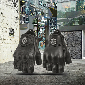 Guantes de Motocicleta de Cuero Genuino con Pantalla Táctil, Anti-Caída, Transpirables, para Motocross y Gimnasio, con Cierre de Hebilla - Product Image 3