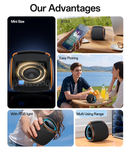 Yesido bt5.3 8W loa không dây với 1200mAh pin với RGB ánh sáng mini Loa ysw40 - Product Image 3