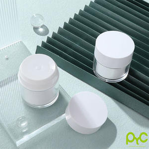 Hot Sale White Plastic Airless Pump Jar <b>Cream</b> Refillable <b>Cream</b> Container Jar - Product Image 2