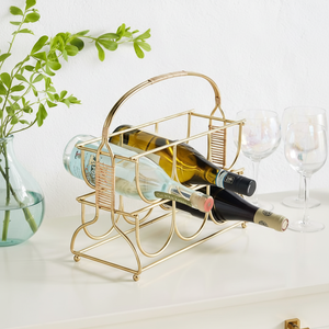 Casiers à vin décoratifs en métal pour la maison, la cuisine, la salle à manger et la présentation de bouteilles élégantes idées d'organisation design moderne - Product Image 1