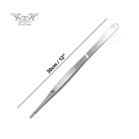 Usine personnalisée polie 12 "poignée de cuisson barre à glaçons Restaurant métal acier inoxydable 30cm cuisine maison pinces longues pince à épiler