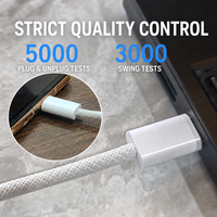 Cable de Carga Rápida Trenzado de Nailon PD 20W Tipo C a iPhone, Cable USB-C a 8 Pines de 3 y 6 pies para iPhone 12, 13 y 14