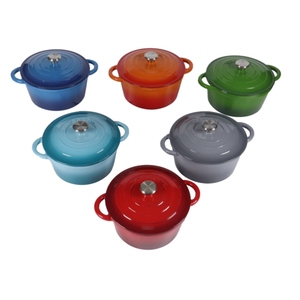 <span class=keywords><strong>Cocotte</strong></span> <span class=keywords><strong>en</strong></span> <span class=keywords><strong>fonte</strong></span> émaillée, épaisse, compatible lave-vaisselle et four, idéale pour le pain, les ragoûts et les soupes - Product Image 2