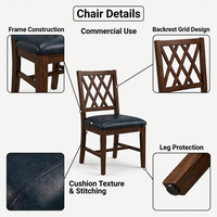 Ensemble de mobilier commercial Ron Group à prix d'usine : banquette en cuir capitonné, table carrée en bois et chaise pour restaurant