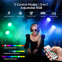 Projecteur LED Par Slim Big Dipper LPC018 54x1.5W RGB 3-en-1 avec télécommande DMX pour éclairage de scène et de fête