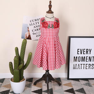 Vente en gros de robes pour filles, nouvelle collection, vêtements pour enfants de boutique, broderies florales, robe à carreaux pour filles - Product Image 3