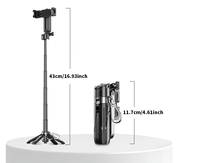 Trépied perche à selfie P15Mini avec télécommande, mini trépied portable pour Android et iPhone, idéal pour la prise de vue de vlogs