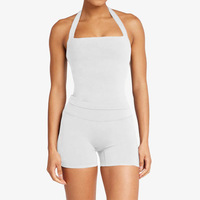 Nouveau dos nu deux pièces Yoga ensemble licou hauts femmes vêtements de sport Shorts Para Mujer ensembles d'entraînement pour femmes ensembles de gymnastique