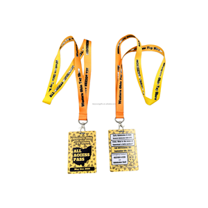 Porte-clés en polyester écologique avec impression sérigraphique de logo personnalisé, crochet métallique et sangle pour carte PVC, vente en gros - Product Image 1