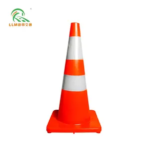 Конусы безопасности дорожного движения оранжевый цвет мягкий ПВХ материал с высокой отражающей лентой для безопасности дорожного движения