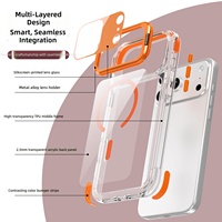 Coque de protection magnétique antichoc en acrylique et TPU avec cadre airbag pour objectif d'appareil photo à clapet pour iPhone 18 Pro Max 13 14 16 17 15 Pro