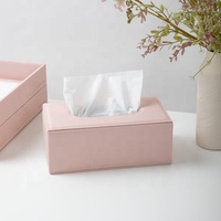 Ensemble de bureau de direction en cuir rose de qualité supérieure + MDF, organiseur de bureau en cuir pour femmes