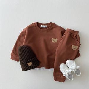 Ensemble chaud pour enfants 2021, deux pièces, imprimé animal, sweat-shirt et pantalon de sport d'hiver pour garçons, survêtement - Product Image 3