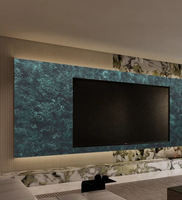 Revêtement mural artistique en pierre flexible dorée, effet sable métallique vert, effet rouille de cuivre, pour murs d'accentuation