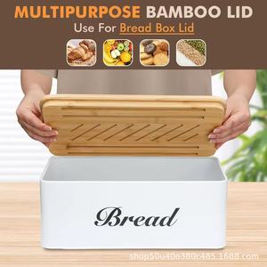 Caja de almacenamiento de madera para rebanador de pan de bambú, organizador práctico para repostería y tostadas en la cocina - Product Image 3