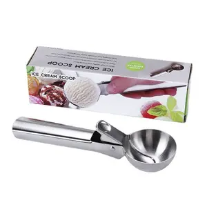 Cuchara de acero inoxidable para hacer helados, cucharas pequeñas de gran tamaño para hacer helados, helados de Yogurt