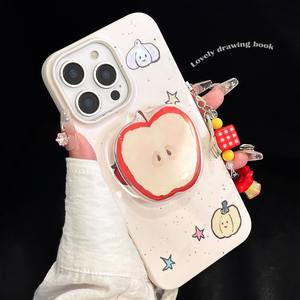 Film avec support pour iPhone 15 16 étui pour téléphone portable 14promax mignon fruits et légumes <span class=keywords><strong>Graffiti</strong></span> 11 couverture rigide 12 de haute qualité - Product Image 2