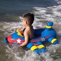 Pvc de Bande Dessinée D'eau Flottant Piscine Jouet Gonflable Avion Flottant Piscine Pour Enfants