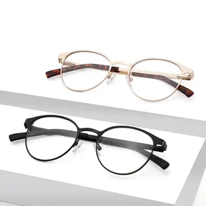 CONCHEN metal designer eye glasses optic Anti blue light blocking custom factory wholesale eyeglasses for men