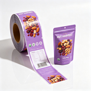 Custom Printed Resealable Stand Up Pouch Food Packaging <b>Bag</b> For Nuts Dried Fruit Snacks - Product Image 1