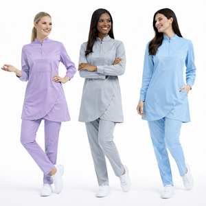 Ensemble de Blouses Longues et Pantalons Droits pour Femmes – Tenue Médicale Professionnelle pour Infirmières, Médecins, Cliniques, Hôpitaux et Uniformes de Dentistes – Vente en Gros - Product Image 1