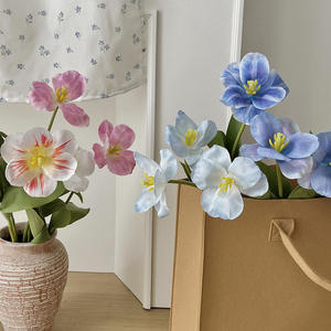 Fiori Artificiali di Tulipano in Stile Ins, Decorazione per Vasi da Tavolo in Soggiorno e Sala da Pranzo, Accessori per Foto - Product Image 2