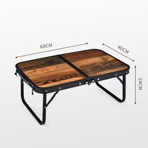 Tavolo Pieghevole Multifunzionale, Piano in MDF Effetto Legno, Portatile <span class=keywords><strong>per</strong></span> <span class=keywords><strong>Campeggio</strong></span>, Picnic, Lavoro con Laptop e Piccoli Ritrovi all'Aperto - Product Image 5