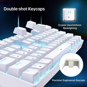 Meilleurs claviers mécaniques abordables, clavier de jeu portable 60%, rétroéclairage LED, 61 touches, clavier de jeu filaire pour Windows - Product Image 3