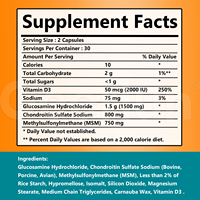 Prix de gros – Capsules de Vitamine D3 sans sucre pour la santé des articulations et des muscles – Complexe Glucosamine Chondroïtine – Personnalisable