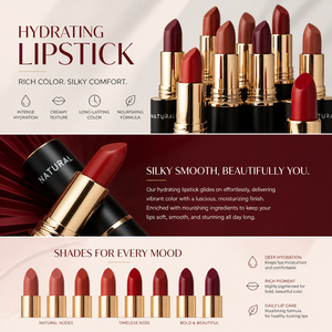 <b>Custom</b> Logo Hydrating <b>Lipstick</b> Vegan Shea Butter Vitamin E Nourishing <b>Lipstick</b> Multi Shades Wholesale Cosmetic Lip Stick - Product Image 5