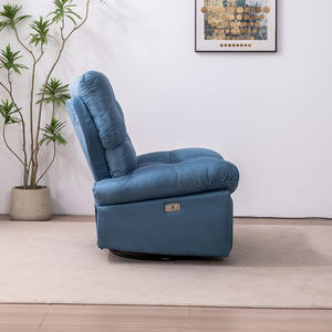 Sofá reclinable giratorio mecedora Manual individual comercial ajustable de Material de tela extensible moderno para sala de estar - Product Image 1