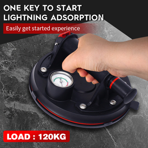 Ventosa De Bomba De Vácuo Telha De Vidro Otário Heavy Duty <span class=keywords><strong>Hand</strong></span>-<span class=keywords><strong>held</strong></span> Preto Ventosa De Ar Com Medidor De Pressão - Product Image 2