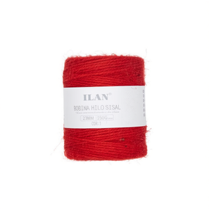 Bobina di Filo Sisal 3mm Rosso 250G per Lavori Artigianali - Product Image 2