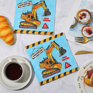 Nuevas servilletas con forma de tractor e ilustraciones de dibujos animados, ideales para niños, juguetes, hoteles, restaurantes y otros negocios. - Product Image 1