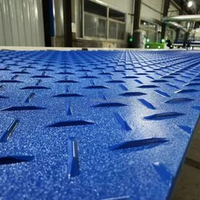 Tapetes Antideslizantes de HDPE Compuesto 4x8 para Protección de Terrenos Pantanosos, Tapetes Portátiles de HDPE para Carreteras