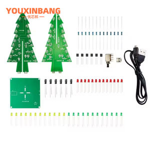 DIY 3D noel ağacı LED flaş kitleri DlY elektronik kiti lehimleme meclisi 3 renk/7 renk elektronik eğlenceli kaynak DC 4.5V-5V - Product Image 6