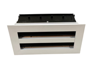 Grille de ventilation linéaire moderne à 2 fentes en alliage d'aluminium pour systèmes CVC commerciaux extérieurs et salons