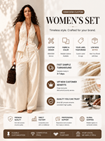 Fabricant OEM ODM de vêtements de plage pour femmes, ensemble deux pièces en lin rayé, haut halter et pantalon large