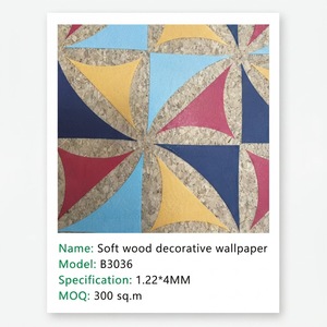 Papier peint en liège naturel écologique, à coller soi-même, motif floral et d'oiseaux, revêtement <span class=keywords><strong>mural</strong></span> auto-adhésif pour la décoration de la maison et du salon - Product Image 3