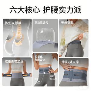 Fish Leap Lumbar Support <b>Belt</b>, Thin Style, for Lumbar Disc Herniation, Strain, <b>Exercise</b>, Prolonged Sitting or Standing, Home - Product Image 4