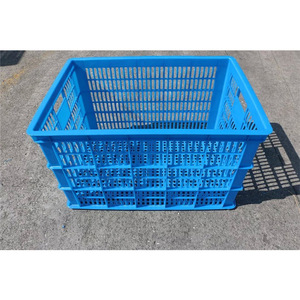 Blue Plastic Turnover <b>Crate</b> 680 <b>Stackable</b> Injection Molding Logistics Storage Box - Product Image 1