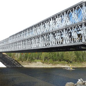 Jembatan Bailey pra-teknik <span class=keywords><strong>200</strong></span> ringkas jembatan baja sementara rangka Modular portabel - Product Image 3