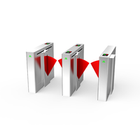 Portillon pivotant haute sécurité en acier inoxydable 304 avec lecteur d'empreintes digitales pour la gestion des passages des employés au bureau