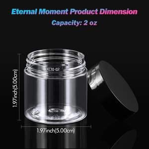 Contenants de stockage en plastique PET à large ouverture, étanches, avec couvercles, 4oz, 6oz, 8oz, 10oz, 16oz - Product Image 2