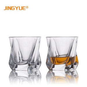 JINGYUE Hot Sale Creative 10.15oz bleifreies, schädliches Muster aus klarem Whisky glas für den Valentinstag zum Hochzeitstag - Product Image 1