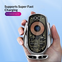 Support de téléphone universel V6 à capteur automatique avec charge sans fil pour grille d'aération de voiture, support de navigation pour véhicule