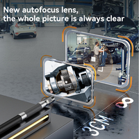 ANESOK S10 Caméra d'inspection industrielle à rotation de 8 LED de 5 pouces 360 Endoscope de direction pour pipeline IP67 CMOS 2 voies étanche