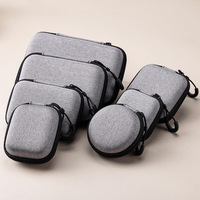 Casing cangkang keras portabel Eva kustom untuk casing Eva pelindung penyimpanan konsol Game R36S kabel Data Earphone